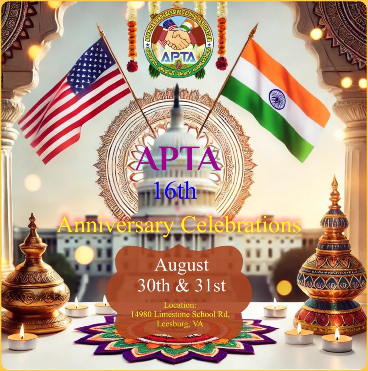 APTA 16 Year Celebrations Full Day Event August 31st’2024